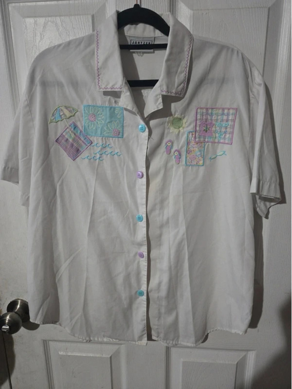 Vintage jantzen blouse womens L